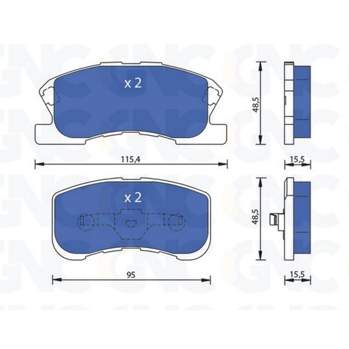 PLAQ DE FREIN AV TOY AGYA 05P1042 JP — GNC P1198
