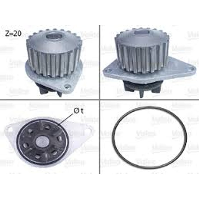 POMPE A EAU 106 AX SAXO 205 306 ESS 20 DENTS PA628 — VALEO 506035