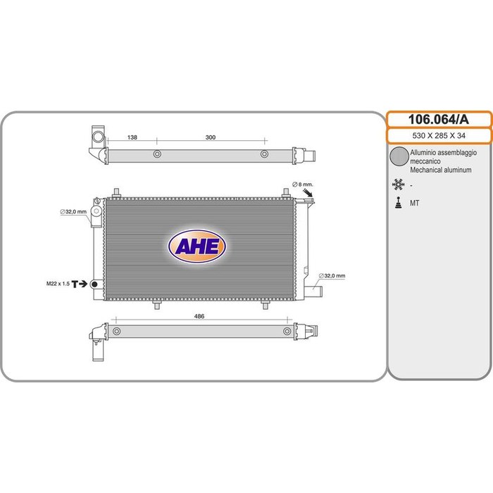 RADIATEUR PSA C15 731173 106064/A — AHE 01.CN149