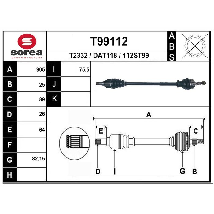TRANSMISSION D DACIA DOKKER 1.5 DCI 1.2 TCE 1.6E — SOREA SET99112