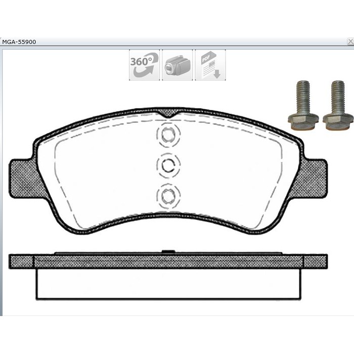 PLAQUETTE DE FREIN AR BOXER 07 05P1289 05P802 — MGA MGA-55900