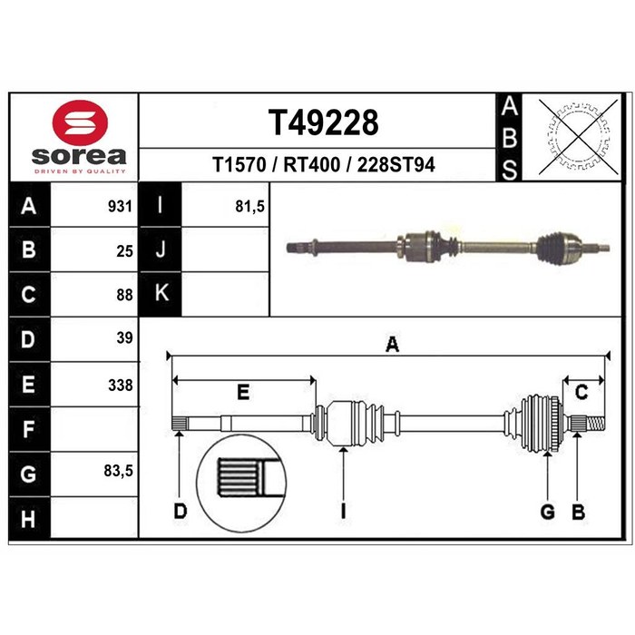 TRANSMISSION MEGANE II 1.9 DCI — SOREA SET49228