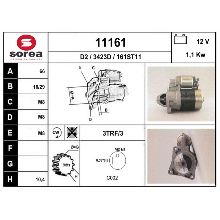 DEMARREUR 104.VISA.R14 — SOREA SE11161