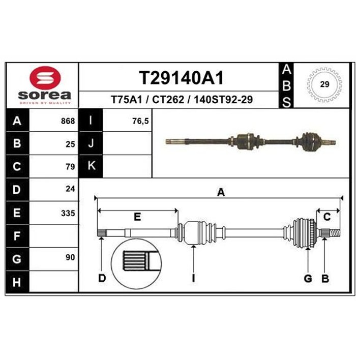 TRANSMISSION BERL/PART D 301993 ABS — SOREA SET29140A1