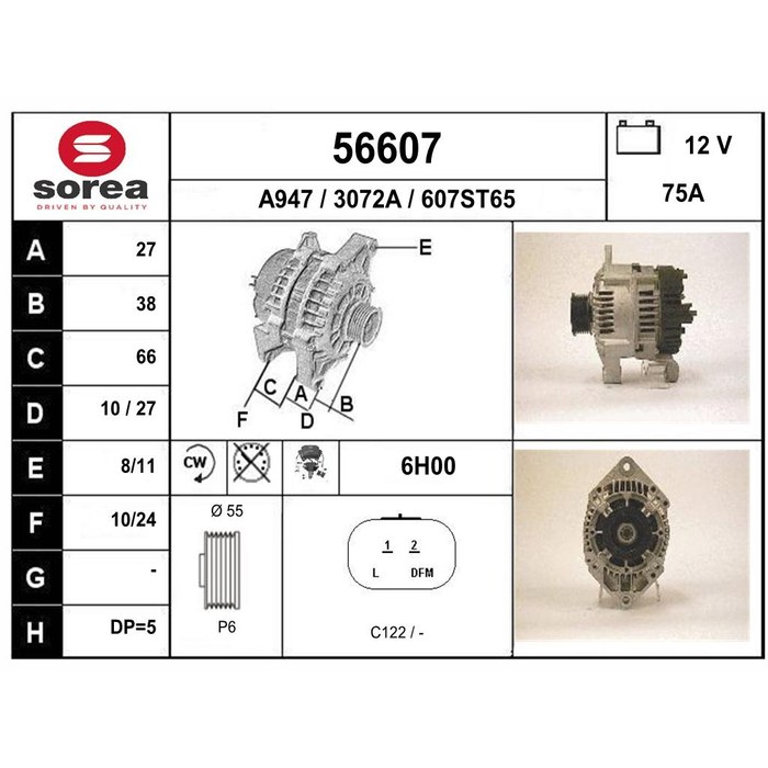 ALTERNATEUR — SOREA SE56607