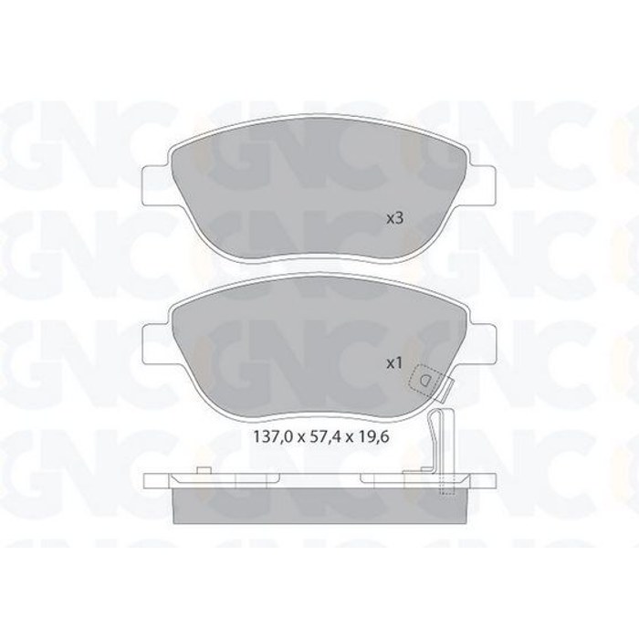 PLAQ DE FREIN AV OPEL CORSA D 05P1328 — GNC P1413