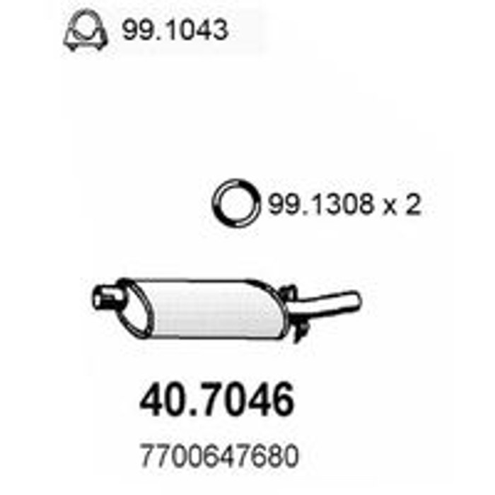 SILENCIEUX AR R12/18 805039L — EHK 4609001E