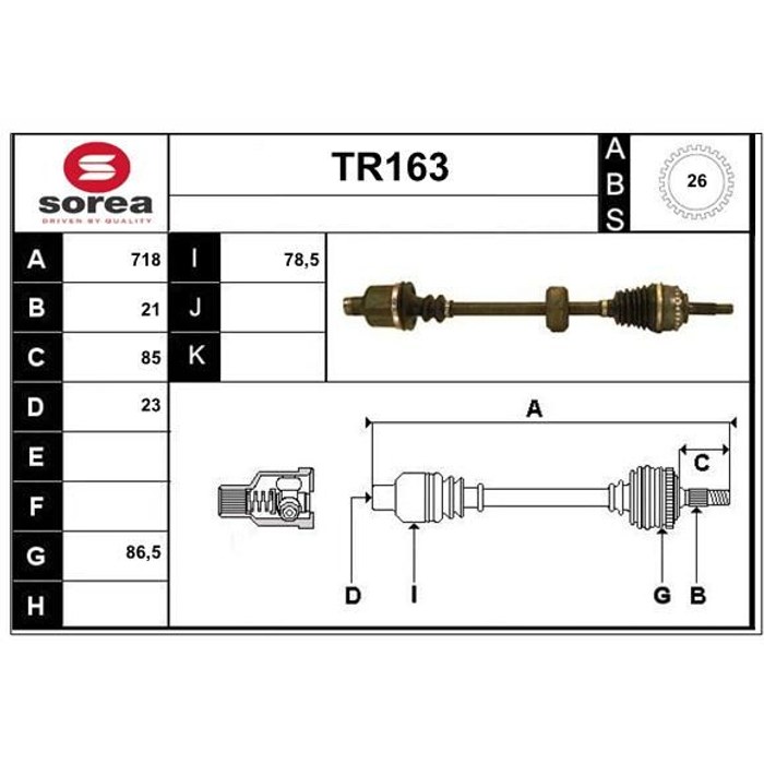 TRANSMISSION CLIO D ABS 303234 — SOREA SET49172A