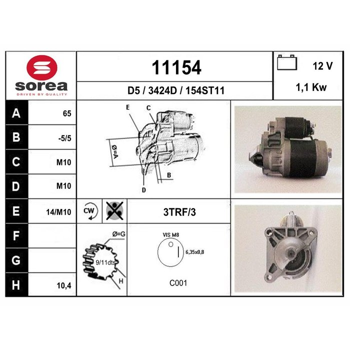 DEMARREUR 205/305/504E — SOREA SE11154