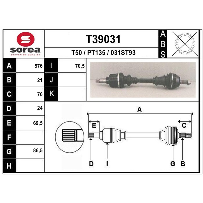 TRANSMISSION 309 ESS G TAL — SOREA SET39031