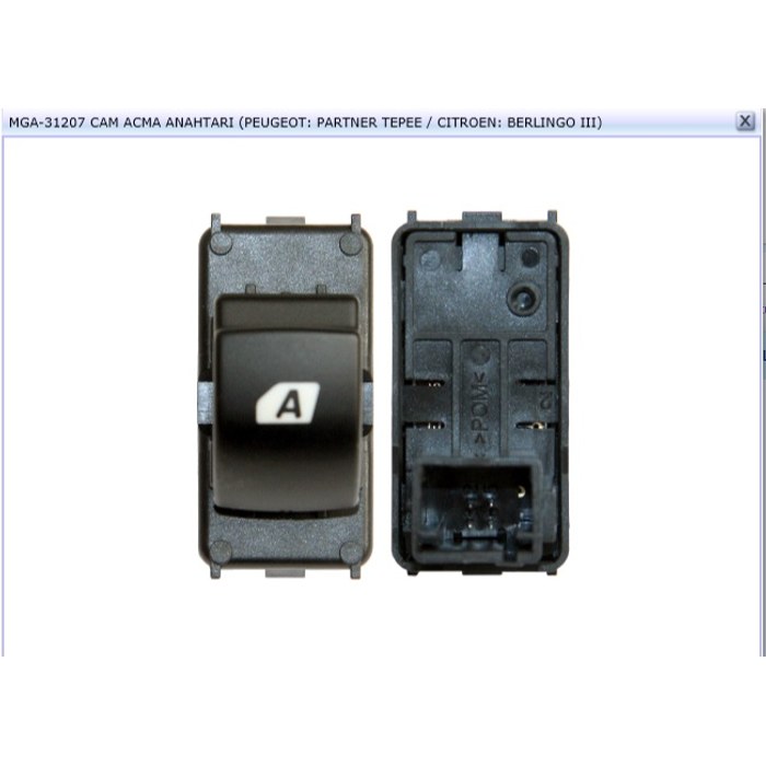 BOUTON LEVE VITRE PARTNER BERLINGO B9 — MGA MGA-31207