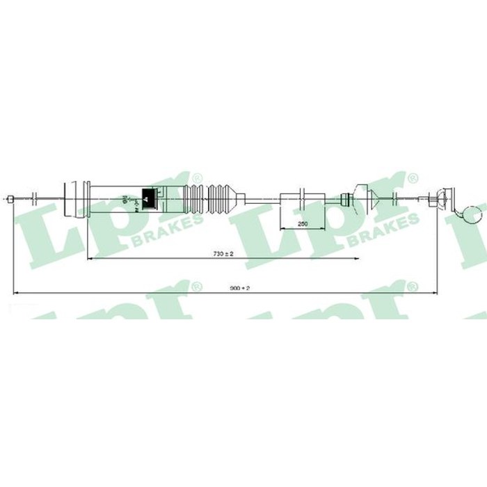 CABLE EMBRAYAGE PARTNER 1.9D 1.6HDI REG AUTO 2150CX — LPR C0013C