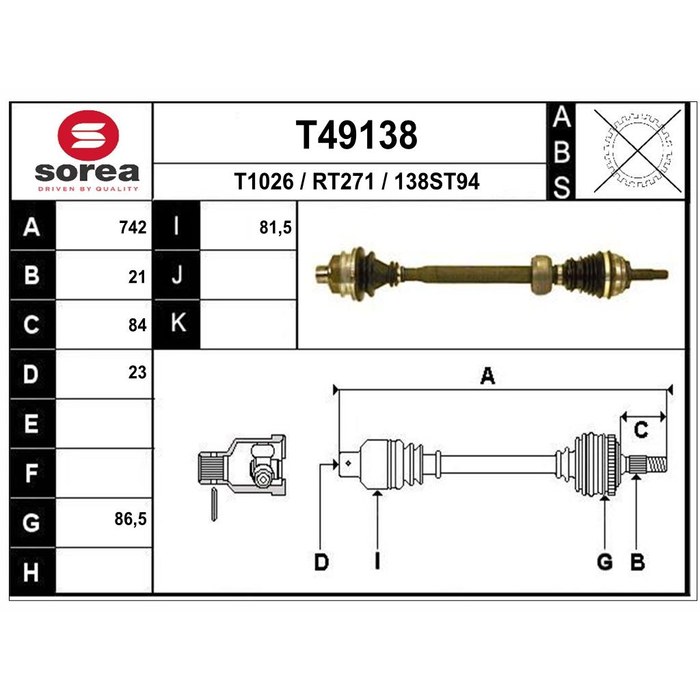 TRANSMISSION MEGANE D DR 303077 CR21 — SOREA SET49138