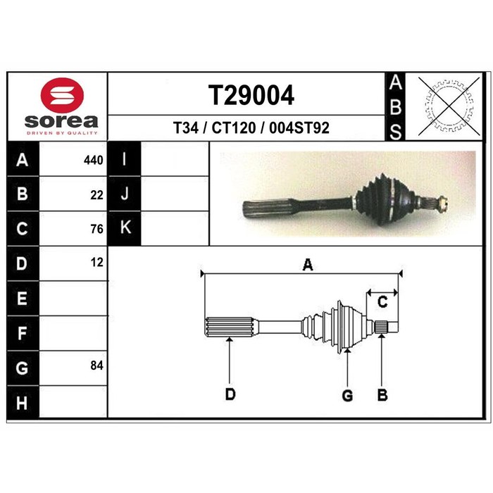 TRANSMISSION AMI8 ACADIANE COT ROUE — SOREA SET29004