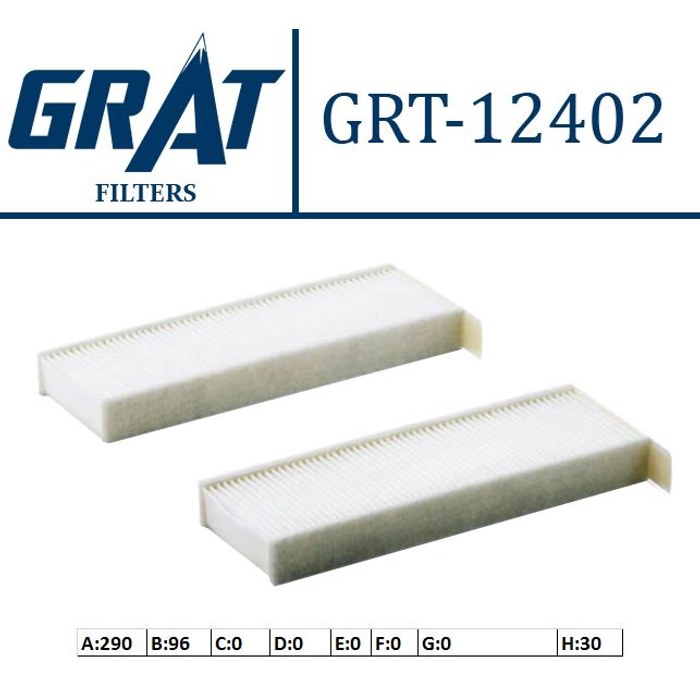 FILTRE CLIMATISEUR PSA PARTNER BERLINGO B9 JUMPY III C4 DS5 HB215 — MGA GRT-12402