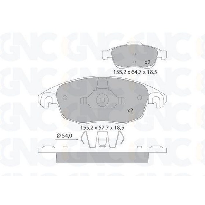 PLAQ DE FREIN AV PSA PAR B9 BER C4 05P1351 — GNC P1436