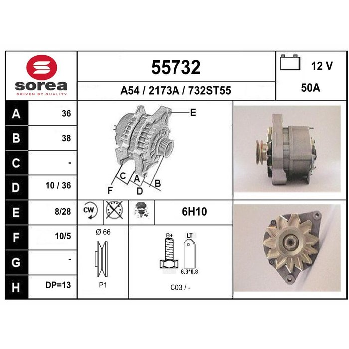 ALTERNATEUR 309TT — SOREA SE55732