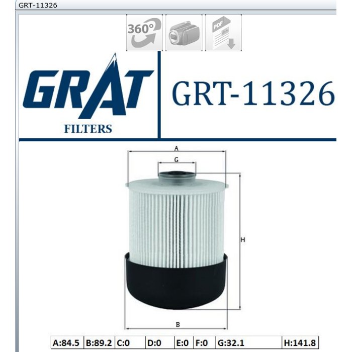 FILTRE CARBURANT REN MASTER III 2010-/TRAFIC II 2.3DCI — MGA GRT-11326