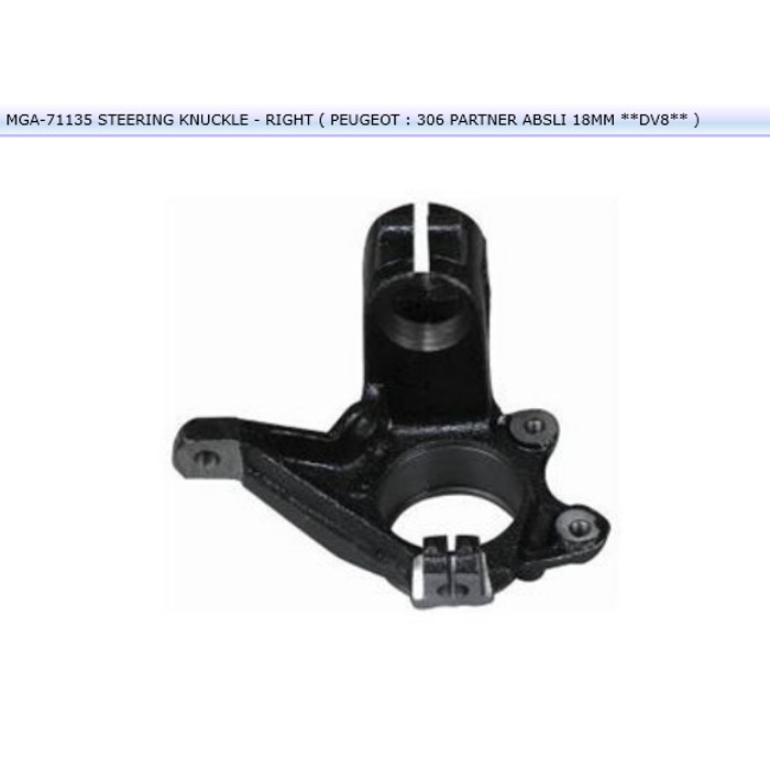 FUSEE METALIQUE AVANT D PSA 306 PART 364753 — MGA MGA-71135
