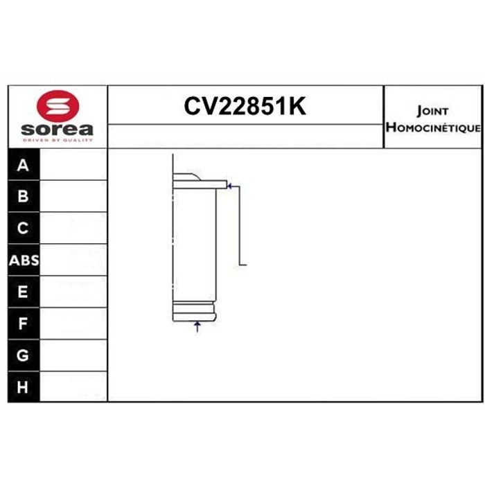 TETE CARDAN REN CAPTUR 1.5 DCI CR25/CB22 — SOREA SE22851K