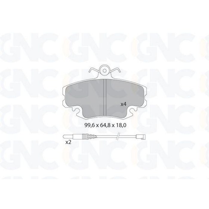PLAQ DE FREIN AV REN CLIO II R19 R21 LOGAN 05P349 — GNC P0562