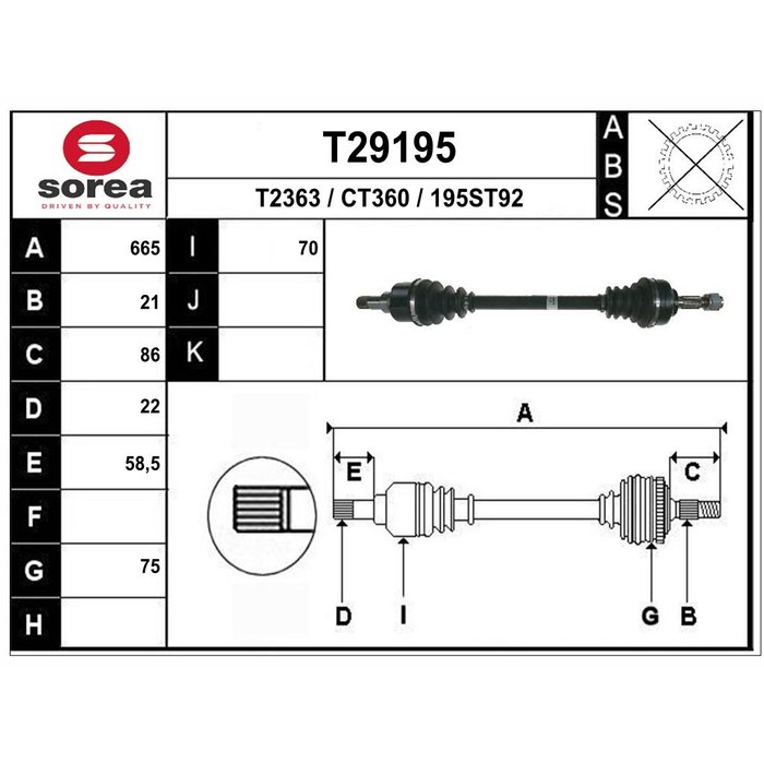 TRANSMISSION G C-ELYSEE 301 — SOREA SET29195