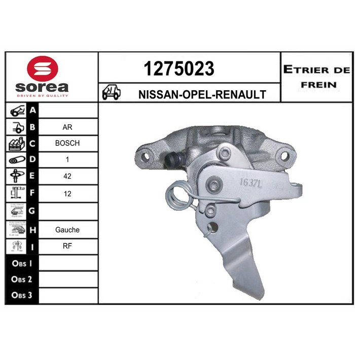 ETRIER DE FREIN G MASTER II AR — SOREA SE1275023