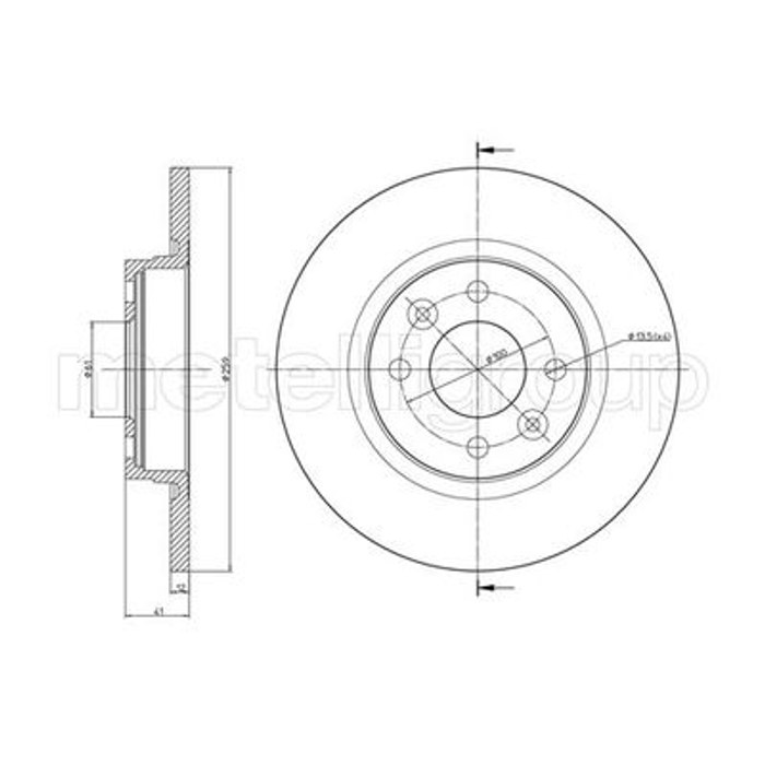 DISQUE DE FREIN REN DAC SYMBOL II R1015P — METELLI 230864C