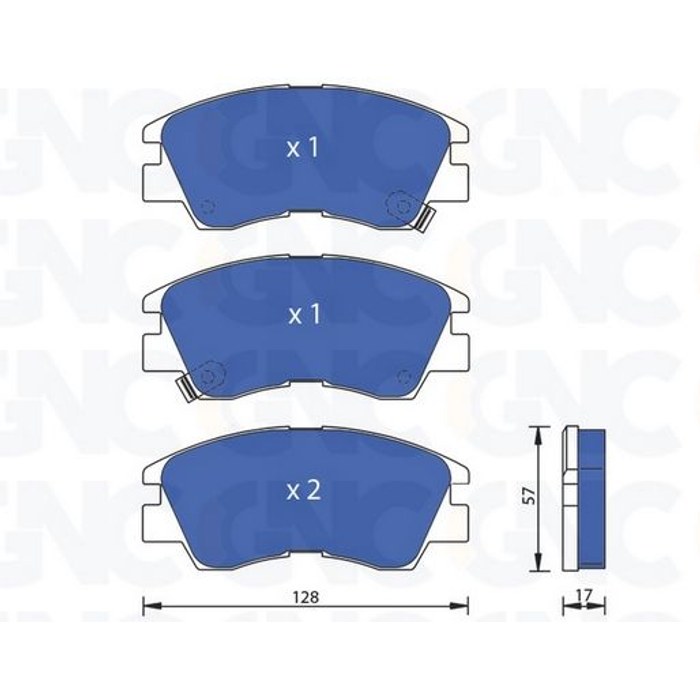 PLAQ DE FREIN AV MIT L200 L300 PAJERO I 05P315 JP — GNC P0449