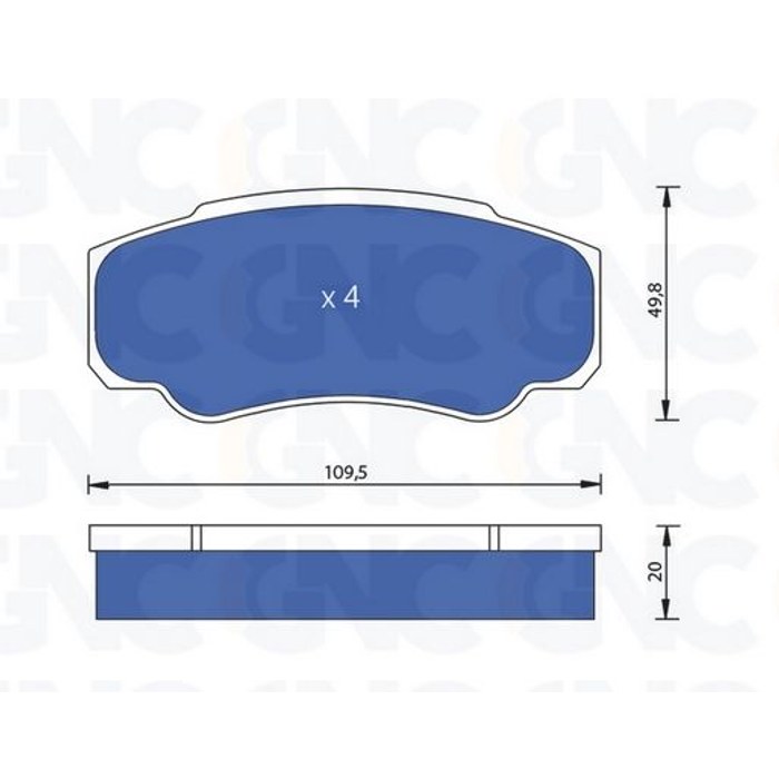 PLAQ DE FREIN AR PSA BOXER JUMPER 94-06 FIAT DUCATO 05P885 — GNC P1205