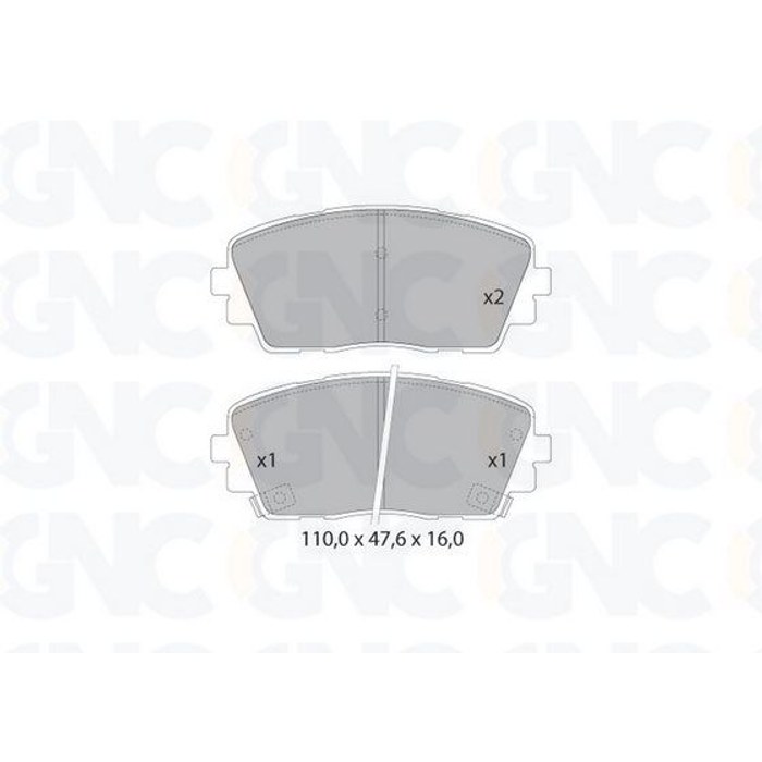 PLAQ DE FREIN AV KIA PICANTO 05P1726 JP — GNC P1789