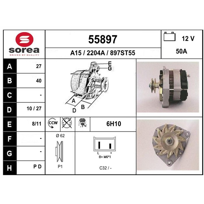 ALTERNATEUR — SOREA SE55897