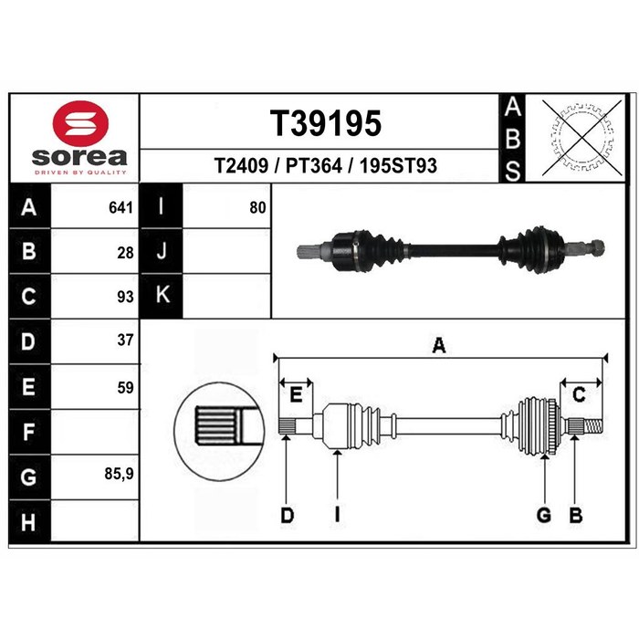 TRANSMISSION G 308 II 1.6 2.0 HDI 1.2 ESS — SOREA SET39195