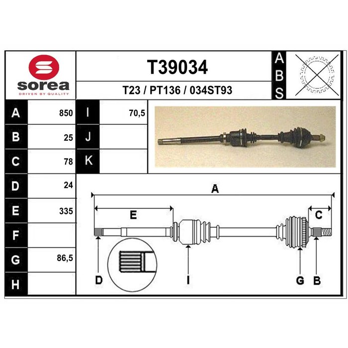 TRANSMISSION 309 DIE D — SOREA SET39034