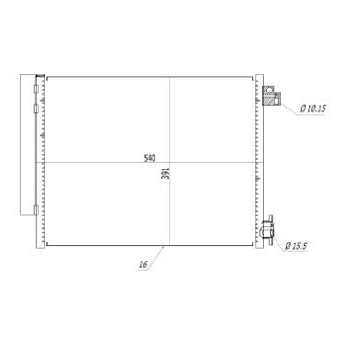 RADIATEUR CLIM CLIO IV DOKKER LOGAN II 921006843R — MGA MGA-82241