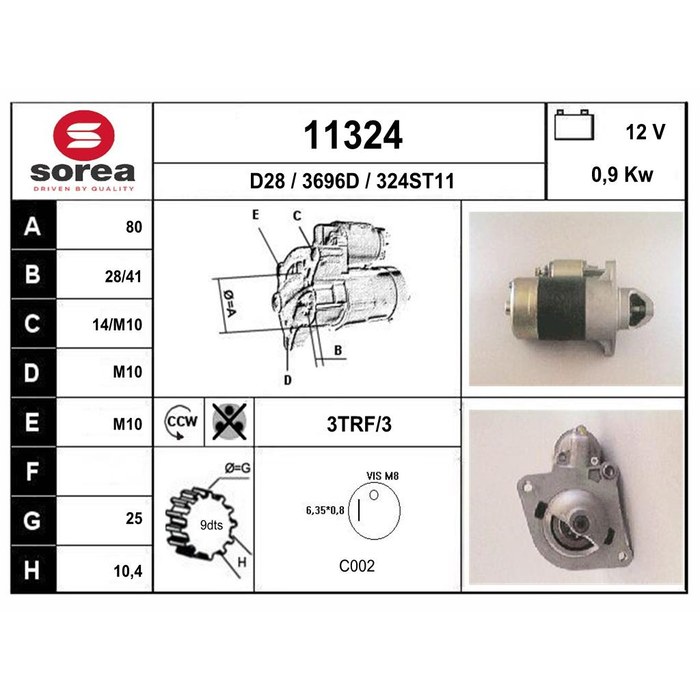 DEMARREUR 305 E AM — SOREA SE11324