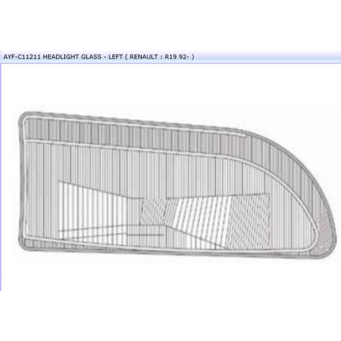 VERRE DE PHARE R19 G AV-92 — MGA AYF-C11211