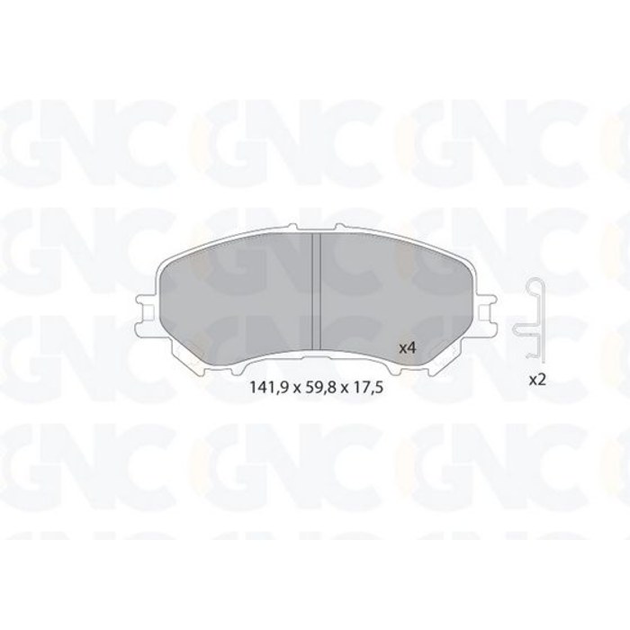 PLAQ DE FREIN AV REN KADJAR NISS QASHQAI 05P1975 JP — GNC P1818