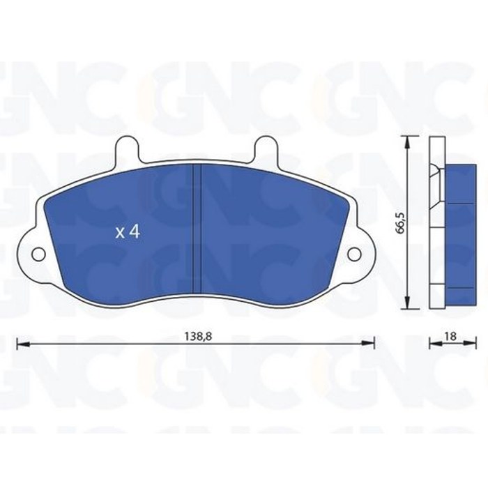 PLAQ DE FREIN AV OPEL MOVANO REN MASTER II 05P663 — GNC P1012