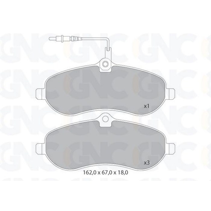 PLAQ DE FREIN AV PSA EXPERT JUMPY 05P1348 — GNC P1396