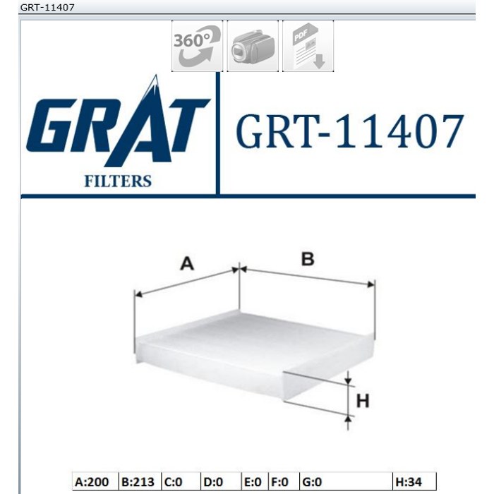 FILTRE HABITACLE REN CLIO IV 1.2 16V DACIA LOGAN HB254 — MGA GRT-11407/BX