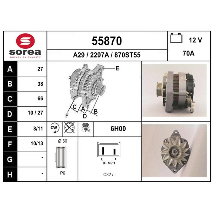 ALTERNATEUR R19/ R21 D — SOREA SE55870