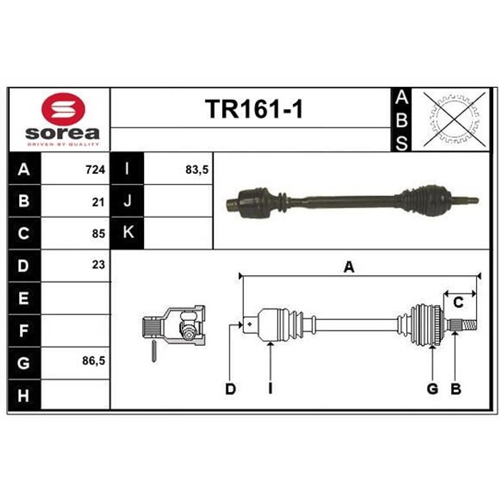 TRANSMISSION CLIO II D 303229 — SOREA SET49172