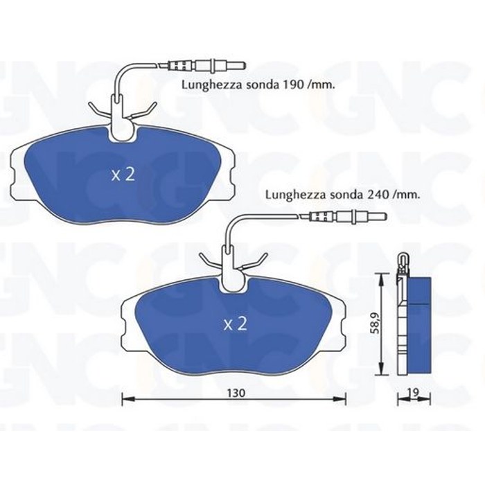 PLAQ DE FREIN AV PSA EXPERT JUMPY FIAT SCUDO 05P498 — GNC P0748