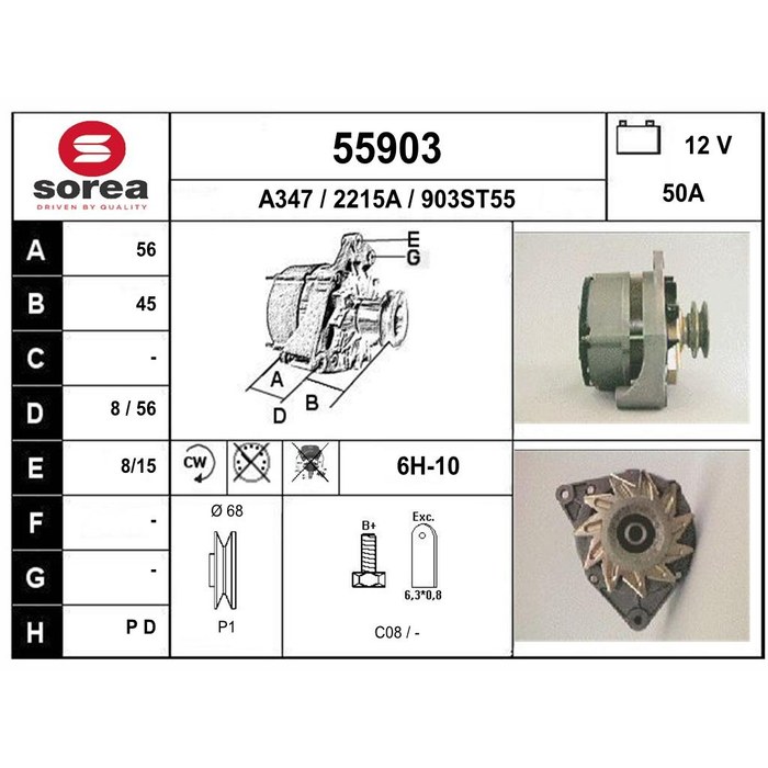 ALTERNATEUR R18TL — SOREA SE55903