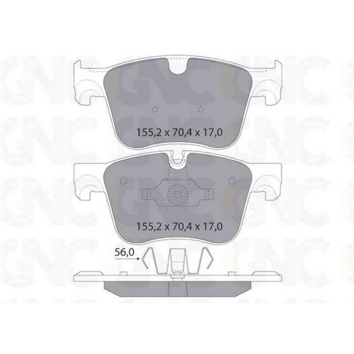 PLAQ DE FREIN AV PSA 308 C4 G.PICASSO II 05P1853 — GNC P1842
