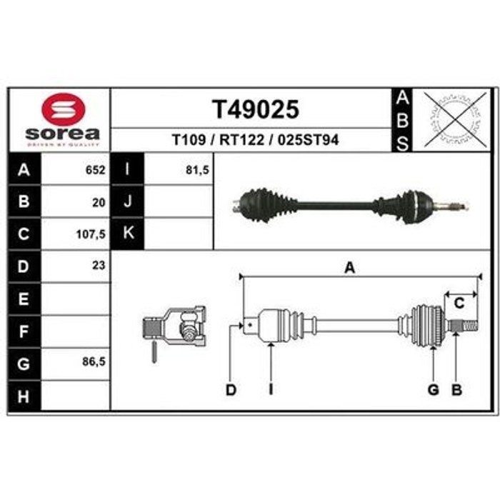 TRANSMISSION R12 D ET G T49025 — MGA MGA-70100