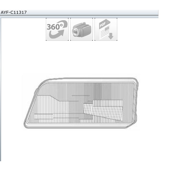 VERRE DE PHARE G BOXER JUMPER DUCATO 96-01 — MGA AYF-C11317