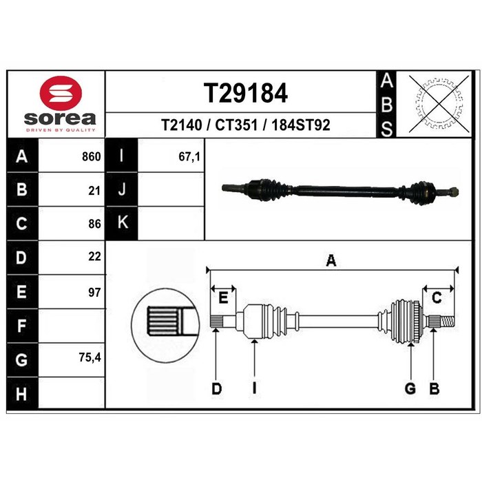 TRANSMISSION D C3 II 1.1 1.4 ESS — SOREA SET29184