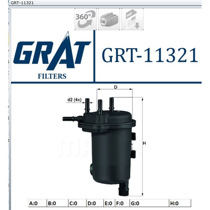 FILTRE CARBURANT CLIO KANGOO F113 — MGA GRT-11321